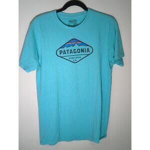 Patagonia Slim Fit Spellout Ventura CA T Shirt  Short Sleeve Cotton Men's Medium